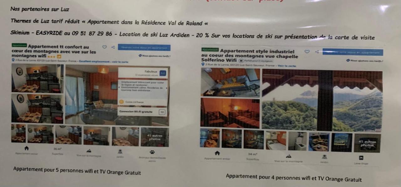 Appartement Tt Confort Au Coeur Des Montagnes Avec Vue Sur Les Montagnes Wifi 뤼생소베르 외부 사진